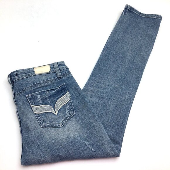 Vigoss Women's Jeans The Miami Straight Leg Distressed size juniors 7/8 - Picture 1 of 11